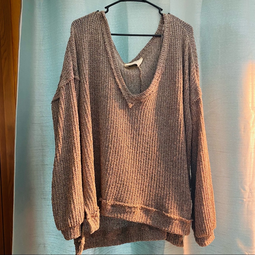 oversized balloon sleeve knit sweater!!